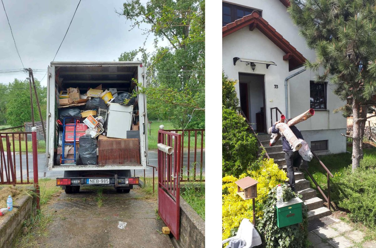 Pest megyei lomtalanítás Leányfalu környékén.